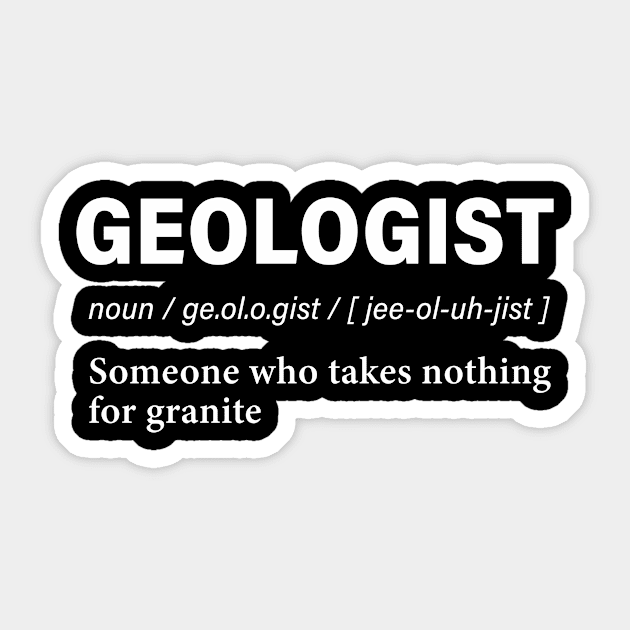 Geologist Definition Sticker by newledesigns